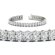 18 Ct. Oval Shaped Basket Tennis Bracelet